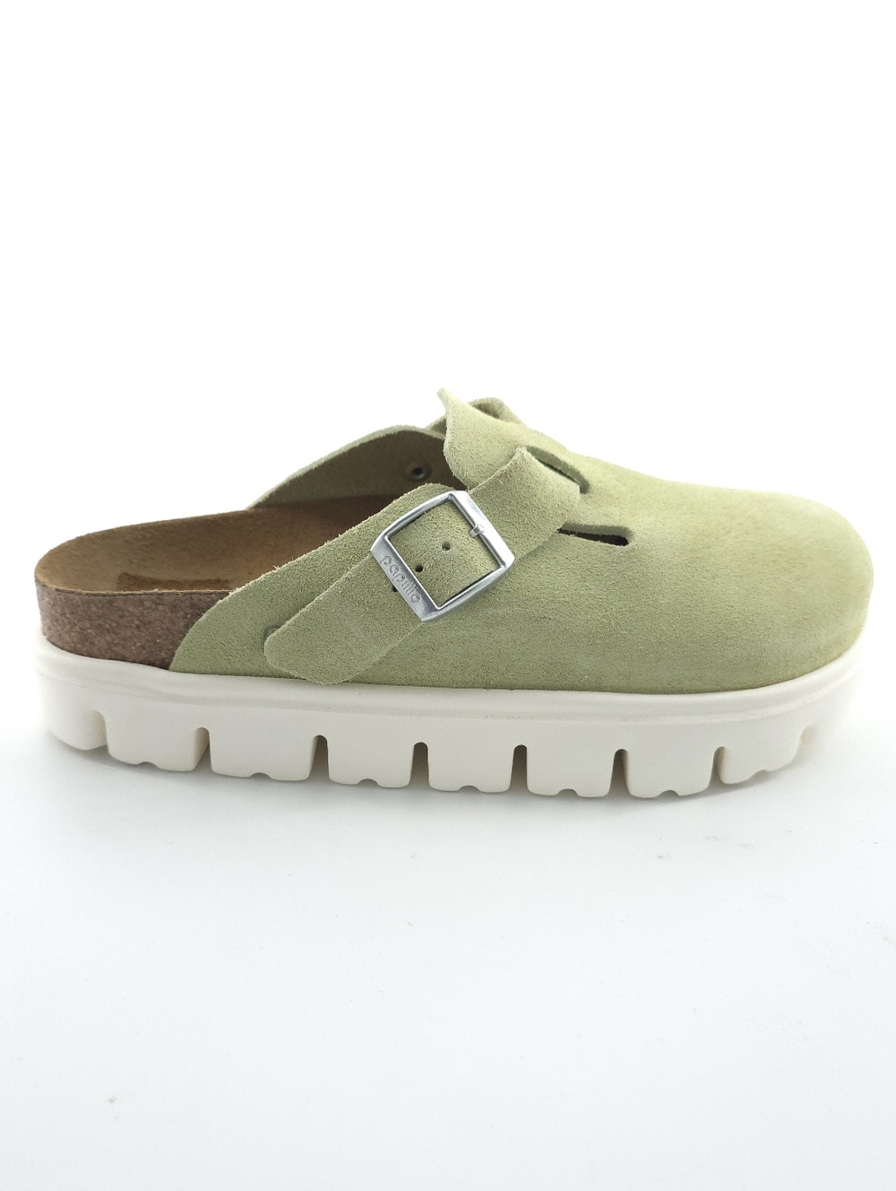 Papillio by Birkenstock Light Green Suede Clog Mule Comfort Shoes Women Size 6 - Picture 3 of 7